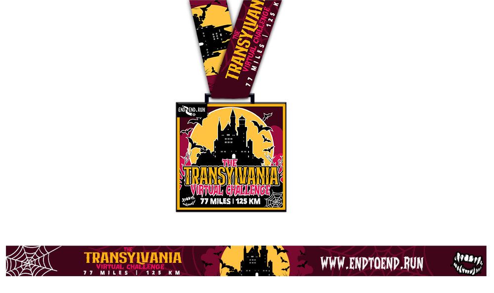 Halloween Virtual Challenge Medal, Transylvania Virtual Challenge Medal