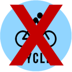 cycling icon light blue