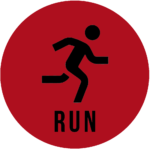 running icon red