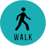 walk icon teal