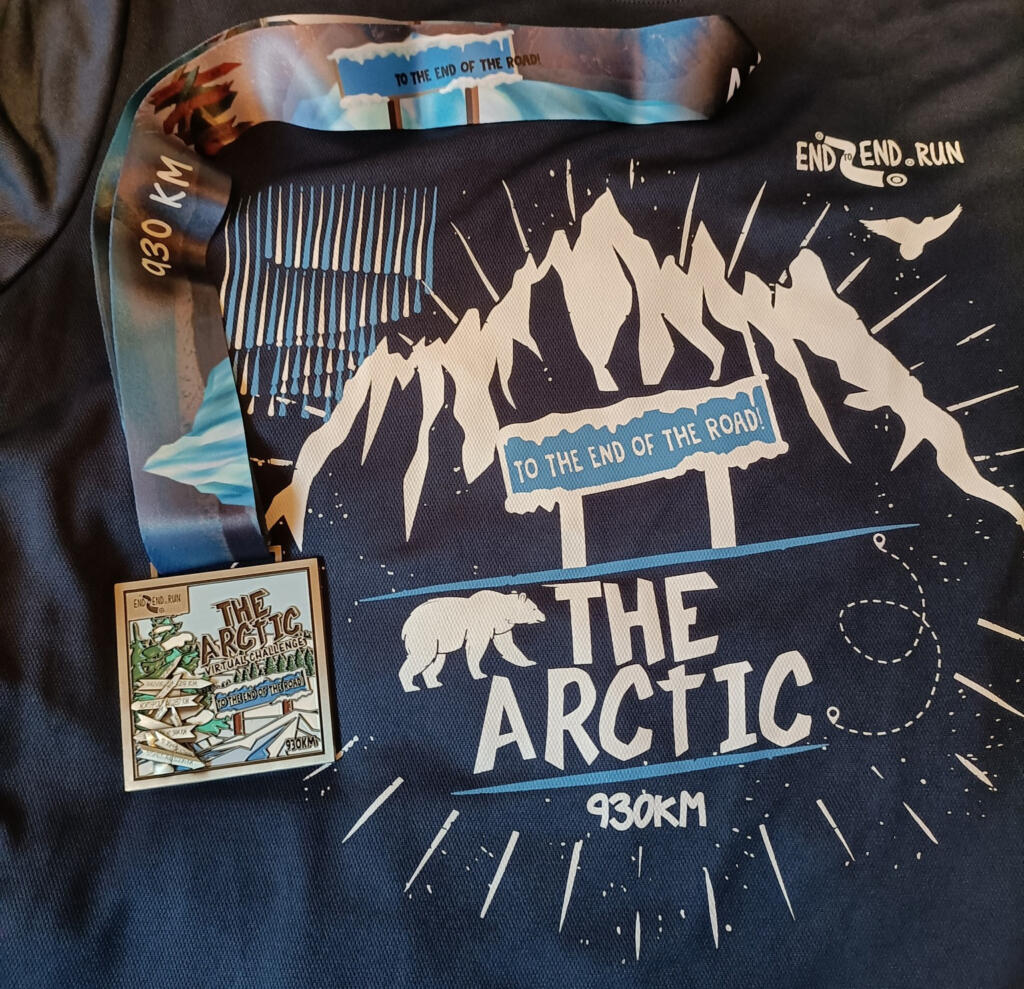 Arctic challenge medal and T-shirt